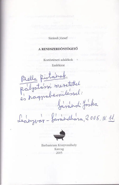A rendszerdöntögető - Oskola Antikvárium