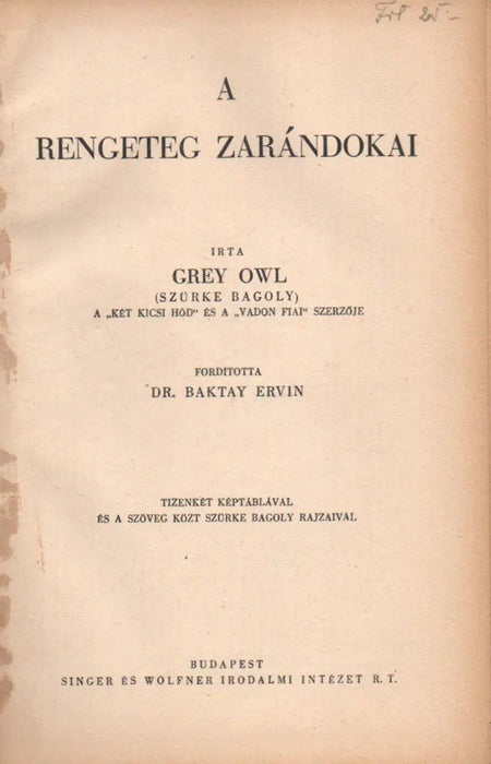A rengeteg zarándokai - Oskola Antikvárium