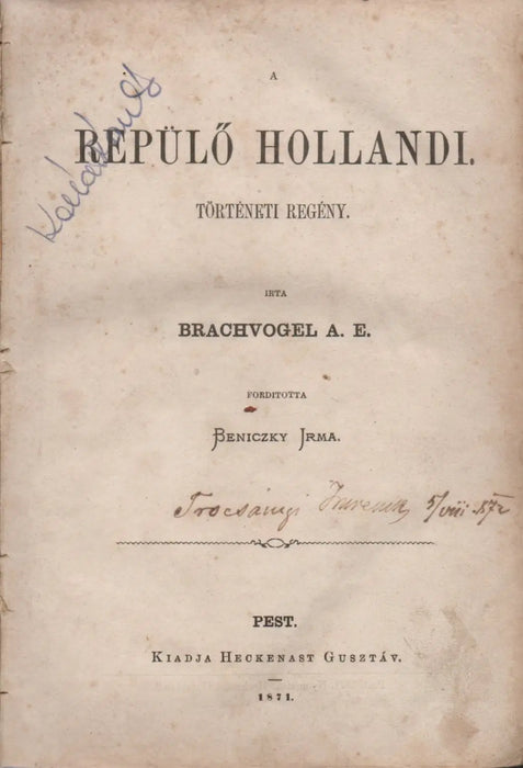 A repülő hollandi - Oskola Antikvárium