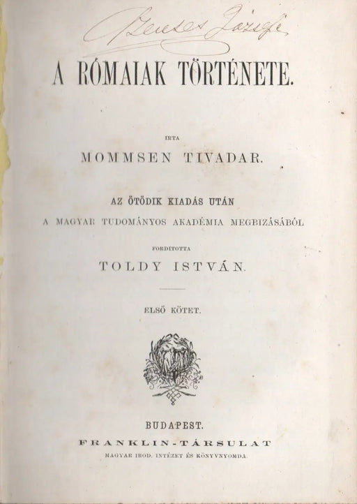 A rómaiak története I - VIII. - Oskola Antikvárium