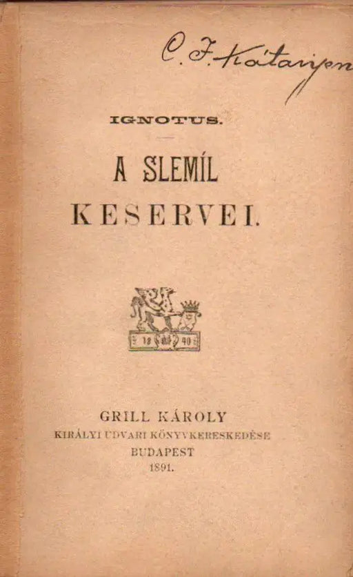 A slemíl keservei - Oskola Antikvárium