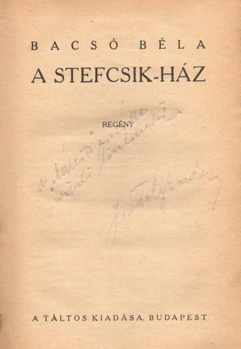 A Stefcsik - ház - Oskola Antikvárium