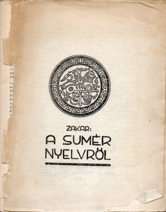 A sumér nyelvről - Oskola Antikvárium