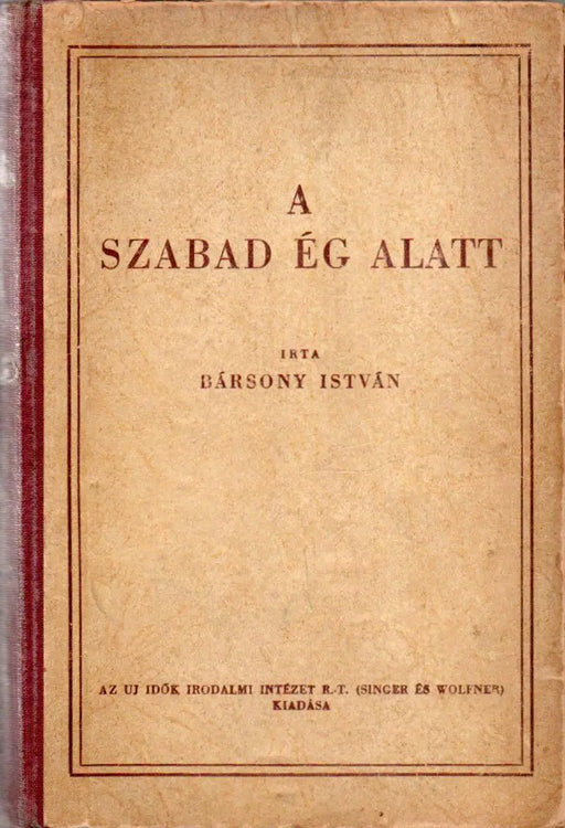 A szabad ég alatt - Oskola Antikvárium
