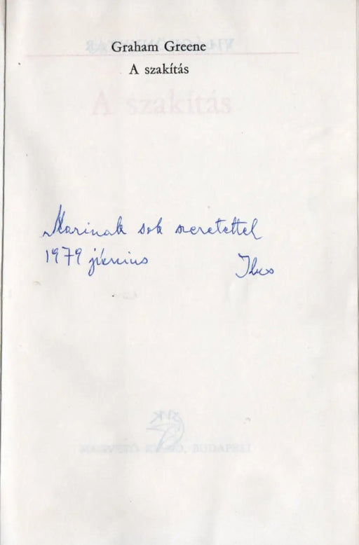 A szakítás - Oskola Antikvárium