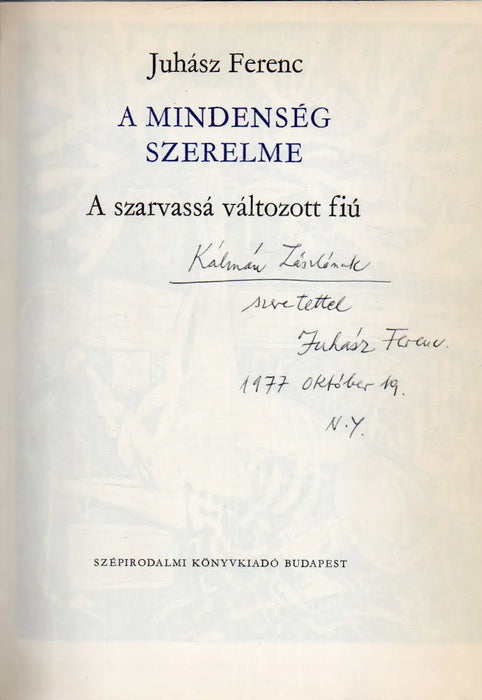 A szarvassá változott fiú - Oskola Antikvárium