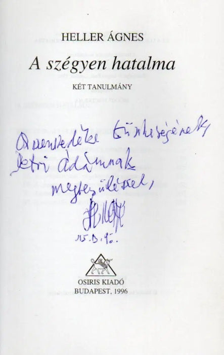 A szégyen hatalma - Oskola Antikvárium