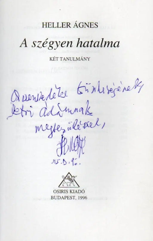 A szégyen hatalma - Oskola Antikvárium