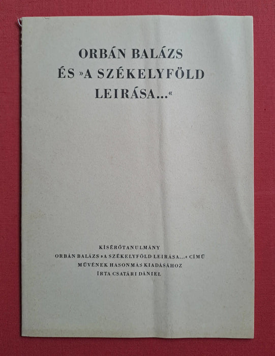 A Székelyföld leírása I - II. - Oskola Antikvárium