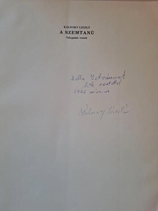 A szemtanú - Válogatott versek - Oskola Antikvárium