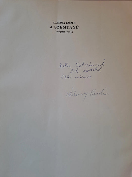 A szemtanú - Válogatott versek - Oskola Antikvárium