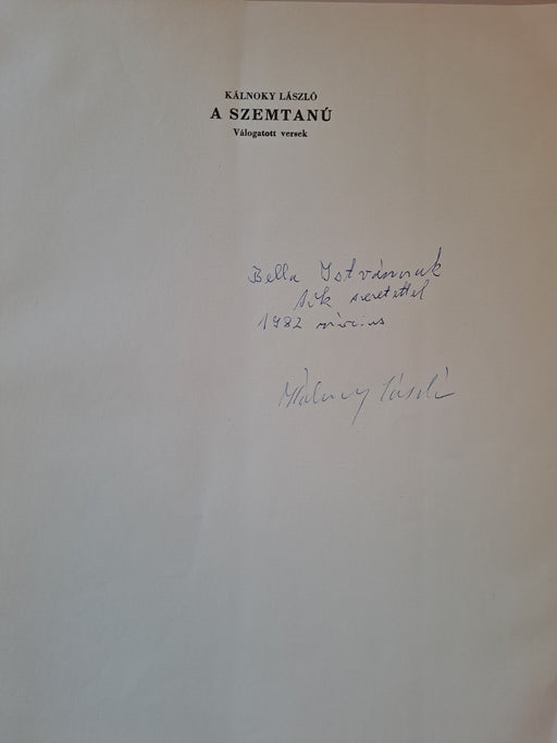 A szemtanú - Válogatott versek - Oskola Antikvárium