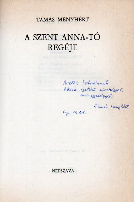 A Szent Anna - tó regéje - Oskola Antikvárium
