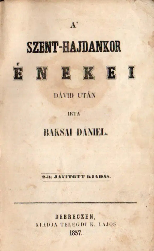A' szent - hajdankor énekei - Oskola Antikvárium