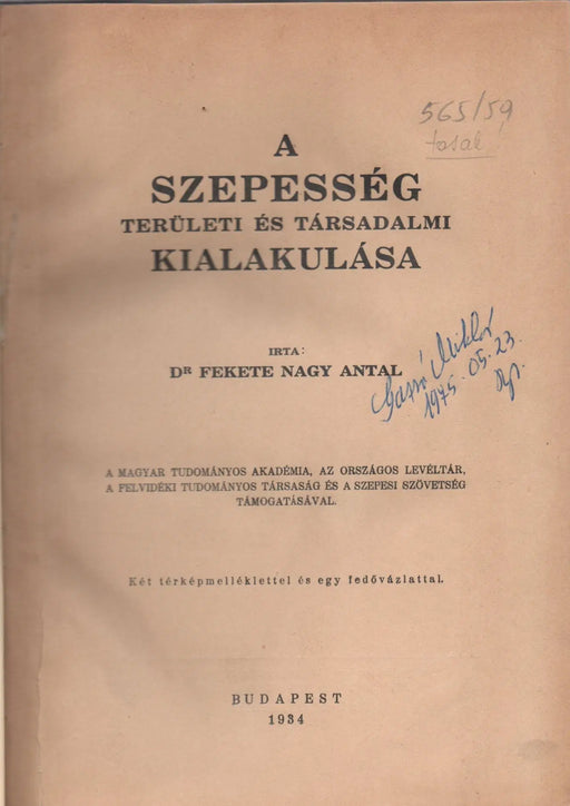 A Szepesség területi és társadalmi kialakulása - Oskola Antikvárium