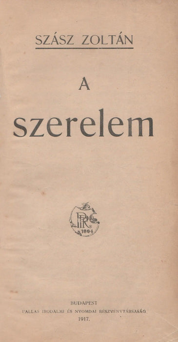 A szerelem - Oskola Antikvárium