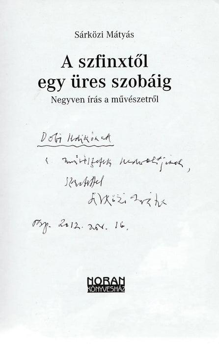 A szfinxtől egy üres szobáig - Oskola Antikvárium