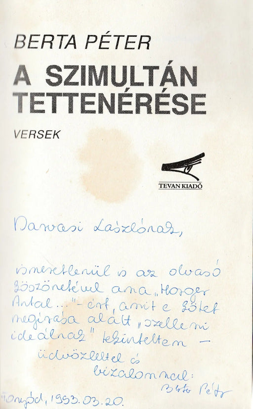 A szimultán tettenérése - Oskola Antikvárium