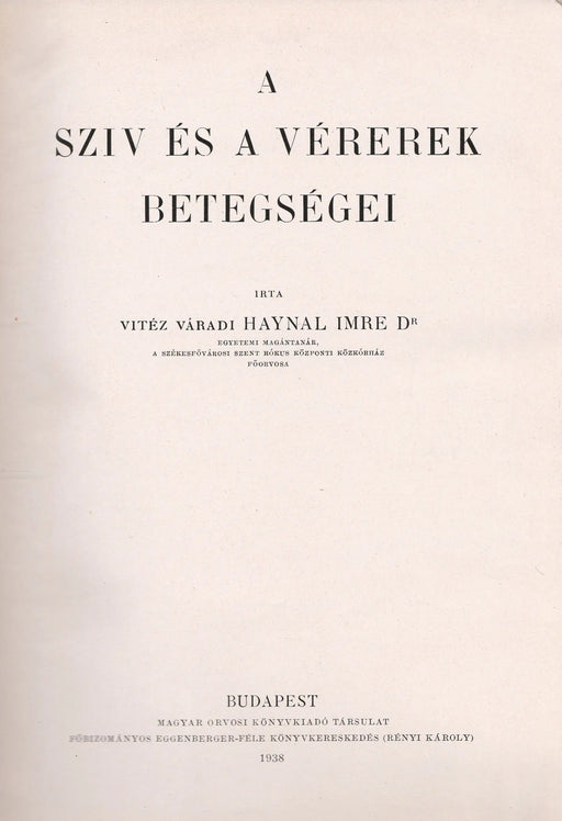 A szív és a vérerek betegségei - Oskola Antikvárium