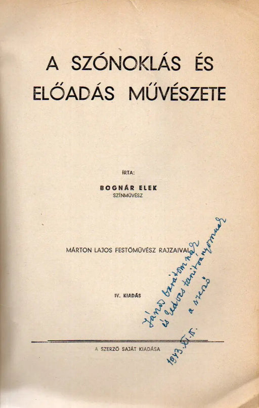 A szónoklás és előadás művészete - Oskola Antikvárium