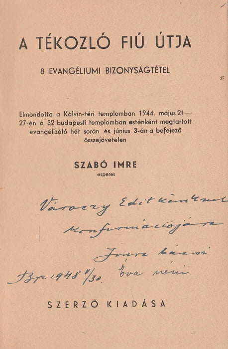 A tékozló fiú útja - Oskola Antikvárium
