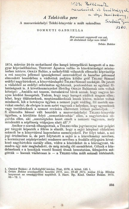 A Teleki - téka pere - Oskola Antikvárium