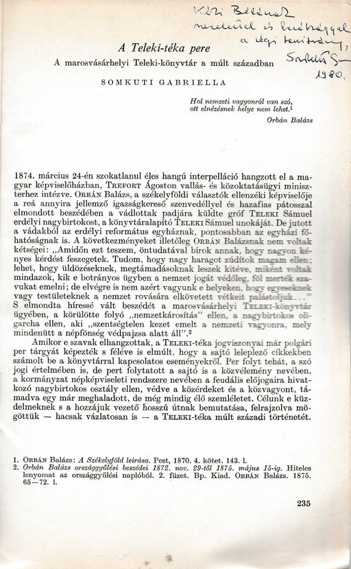 A Teleki - téka pere - Oskola Antikvárium