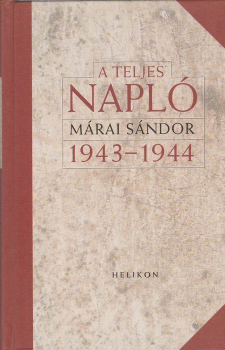 A teljes napló 1943 - 1944 - Oskola Antikvárium