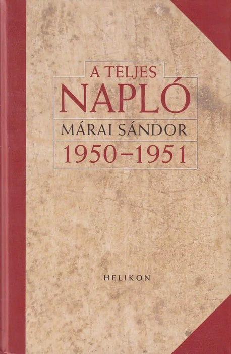A teljes napló 1950 - 1951 - Oskola Antikvárium
