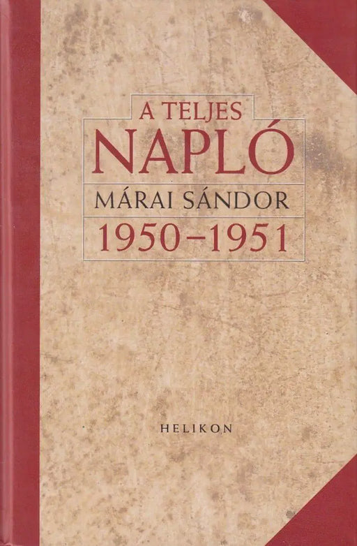 A teljes napló 1950 - 1951 - Oskola Antikvárium