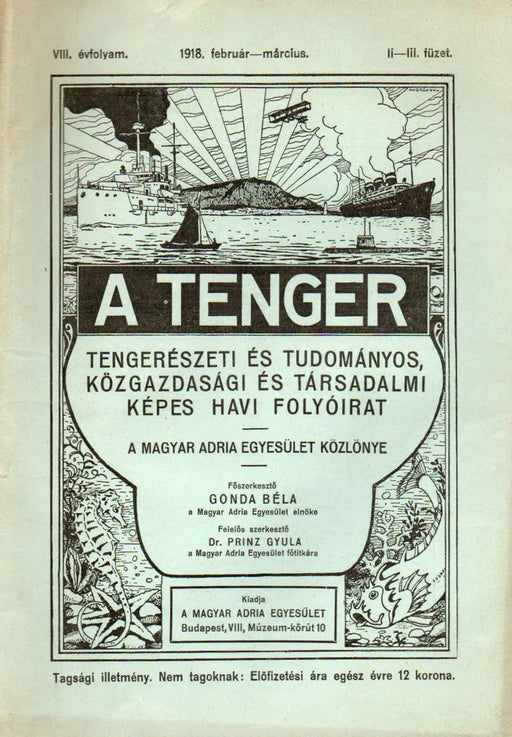 A tenger VIII. évf. II - III. füzet, 1918. február - március - Oskola Antikvárium