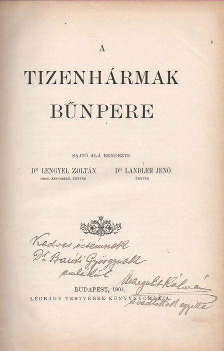 A tizenhármak bűnpere - Oskola Antikvárium