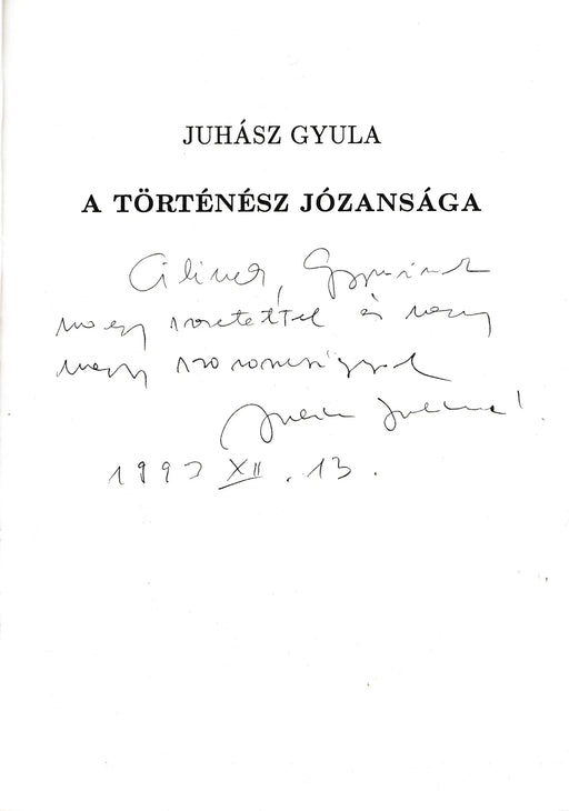 A történész józansága - Oskola Antikvárium