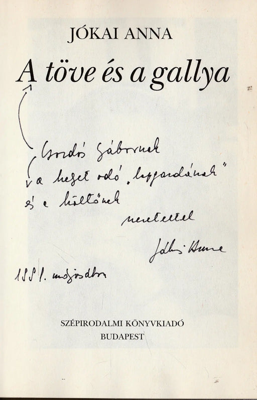 A töve és a gallya - Oskola Antikvárium
