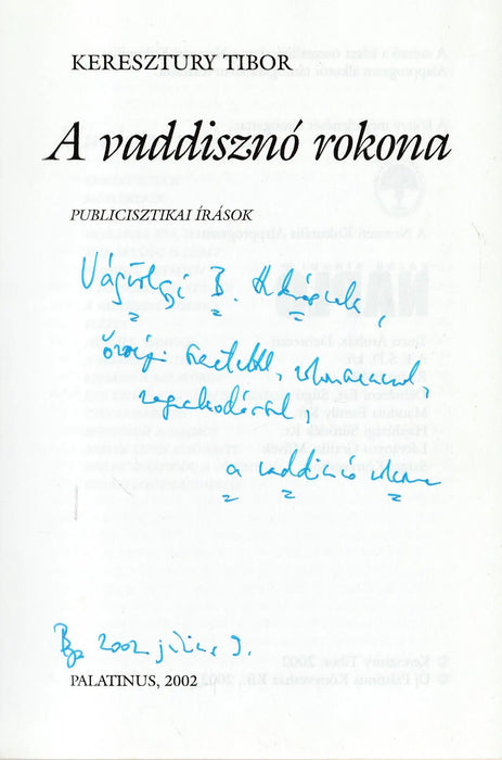 A vaddisznó rokona - Oskola Antikvárium