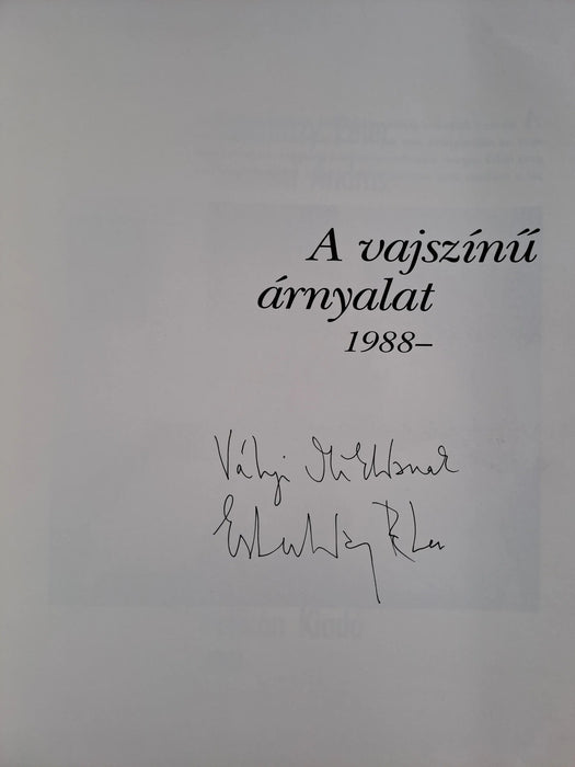 A vajszínű árnyalat 1988 - Oskola Antikvárium