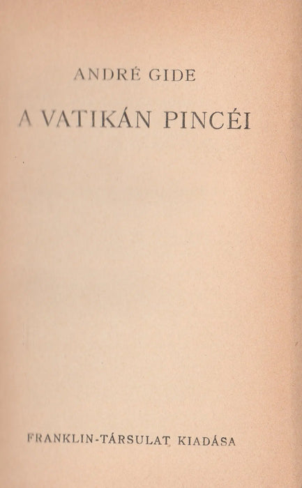 A Vatikán pincéi - Oskola Antikvárium