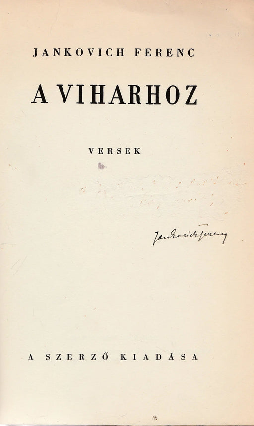 A viharhoz - Oskola Antikvárium