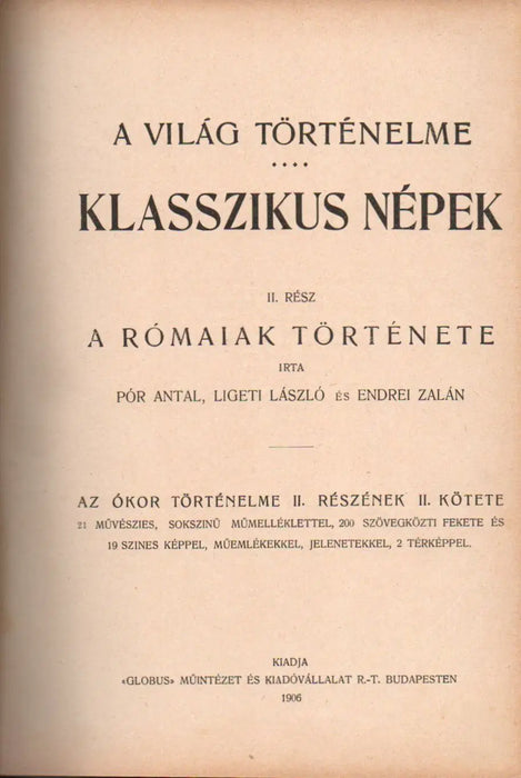 A világ történelme I - VI. - Oskola Antikvárium