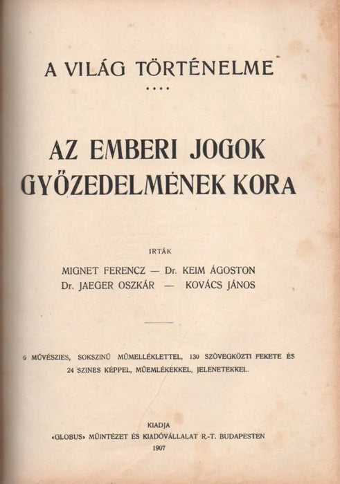 A világ történelme I - VI. - Oskola Antikvárium