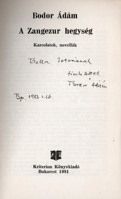 A Zangezur hegység - Oskola Antikvárium