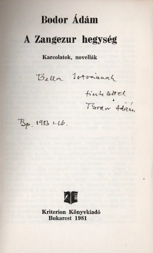 A Zangezur hegység - Oskola Antikvárium