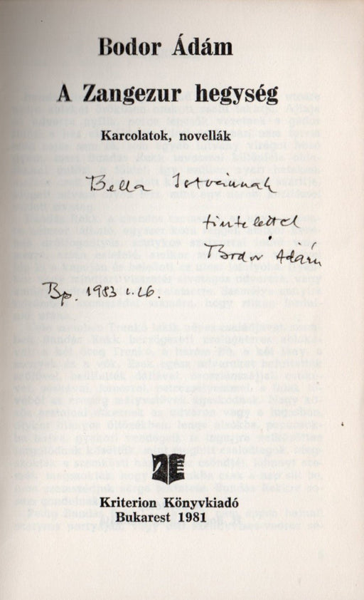 A Zangezur hegység - Oskola Antikvárium