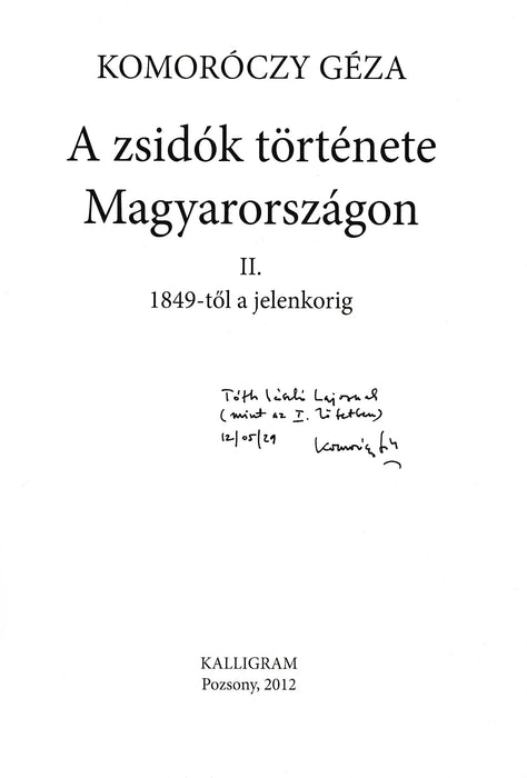 A zsidók története Magyarországon I - II. - Oskola Antikvárium