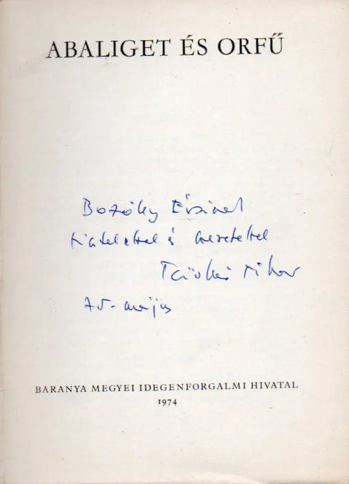 Abaliget és Orfű - Oskola Antikvárium
