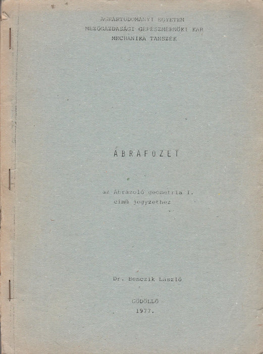 Ábrafüzet - Az Ábrázoló geometria I. című jegyzethez - Oskola Antikvárium