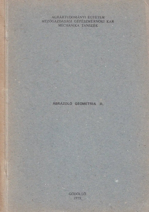 Ábrázoló geometria II. - Oskola Antikvárium