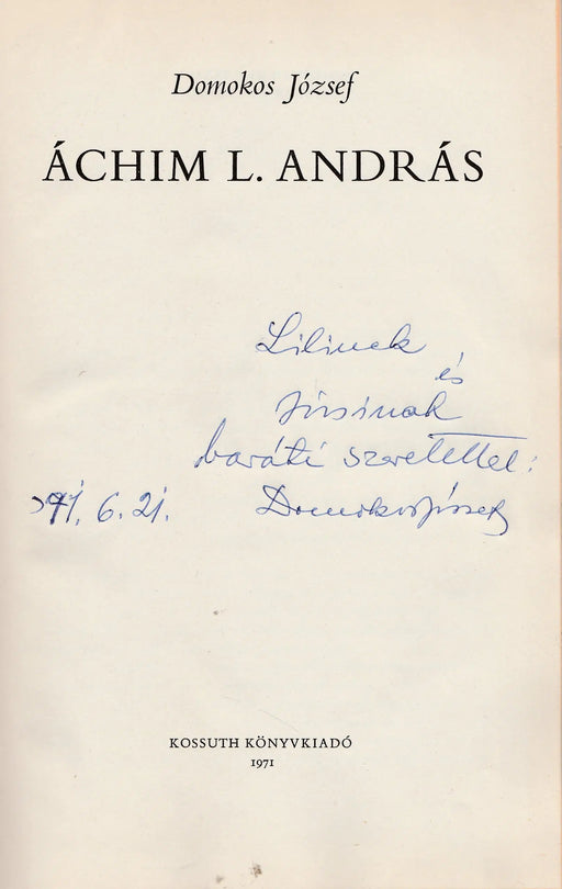Áchim L. András - Oskola Antikvárium
