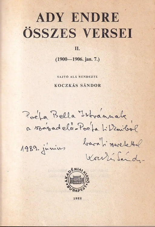 Ady Endre összes versei II. - Oskola Antikvárium