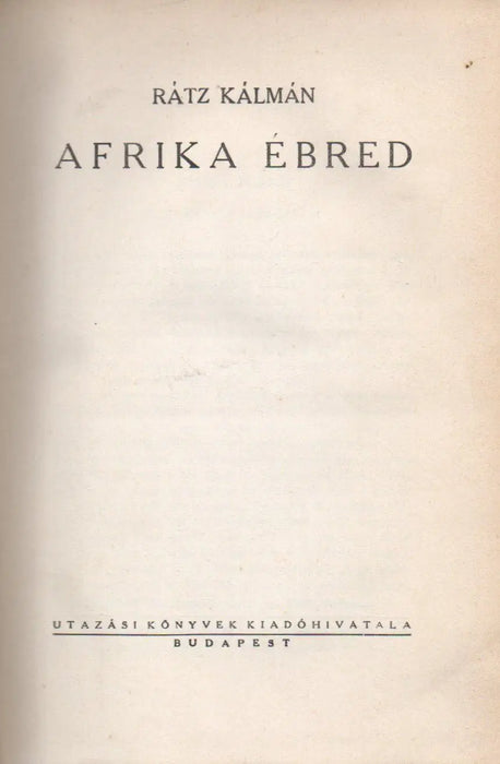 Afrika ébred - Oskola Antikvárium